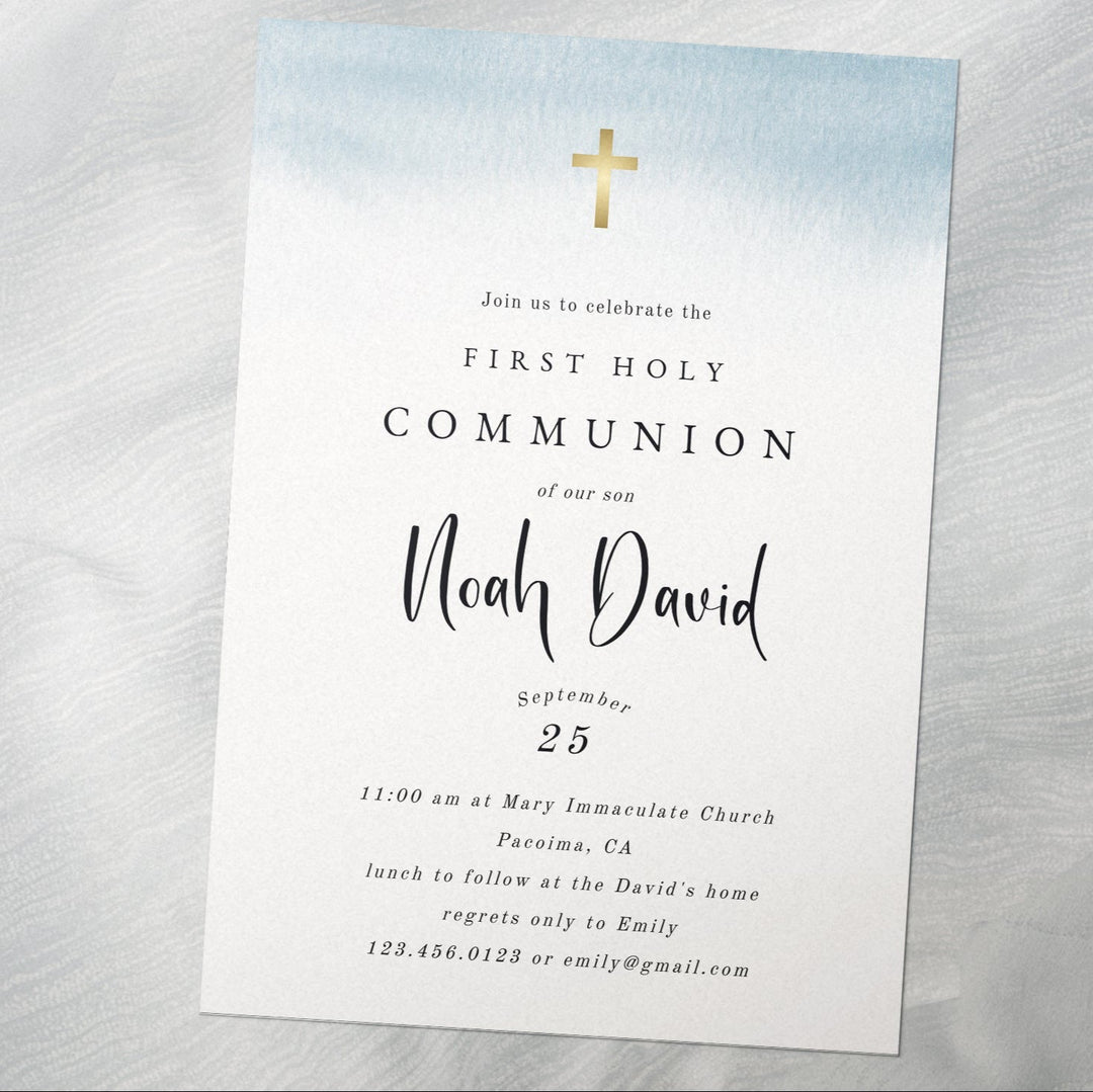 Editable religious invitation templates for baptism, communion and more