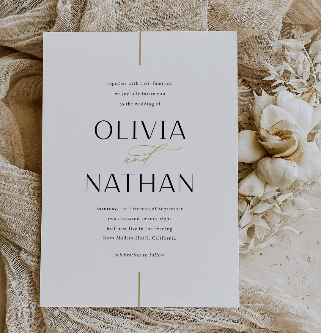 Editable wedding invitation templates with instant download